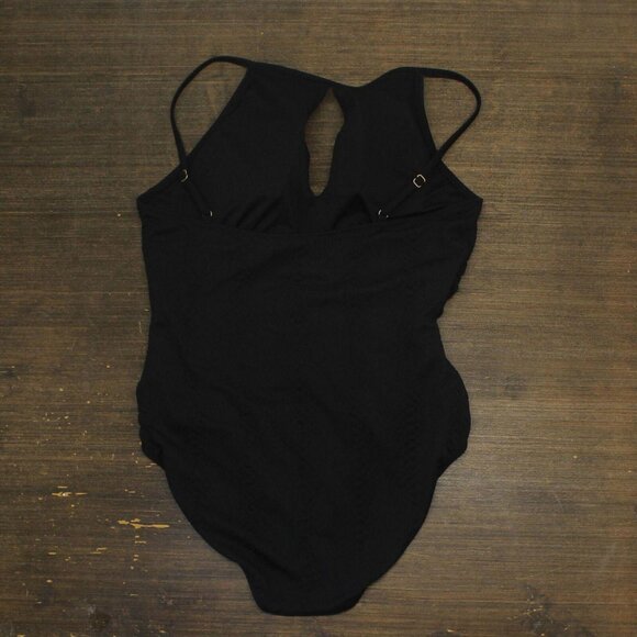 NEW Jessica Simpson Womens One Piece Textured Swimsuit 17465231 Black 2XL - Picture 2 of 3